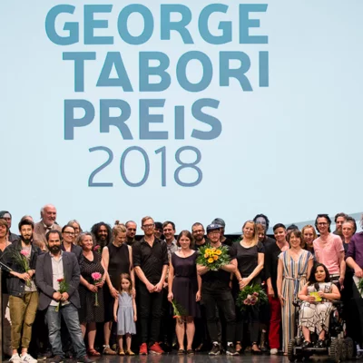 Gruppenbild der Presiträger*innen und Programmbeteiligte des George Tabori Preis 2018